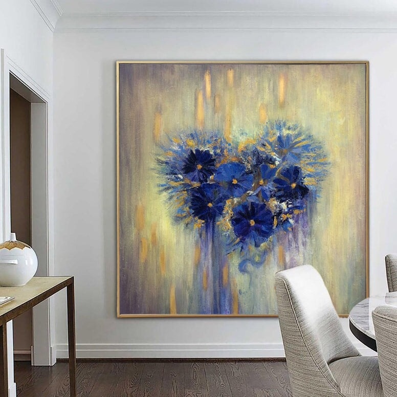 Purple Flower Abstract Painting