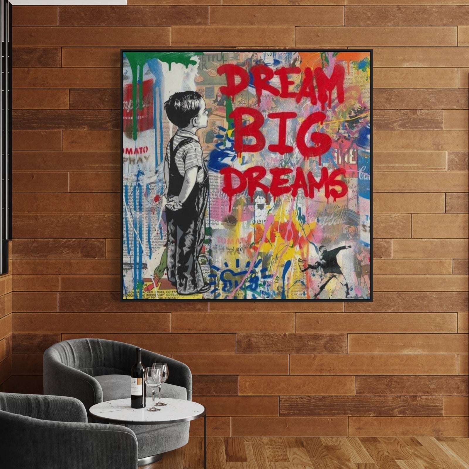 Banksy Dream Big Dreams 100% Hand-Painted