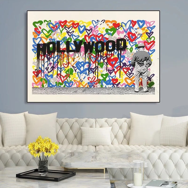 Hollywood Graffiti Wall Art - Graffiti Art Drawings - Paints Lab