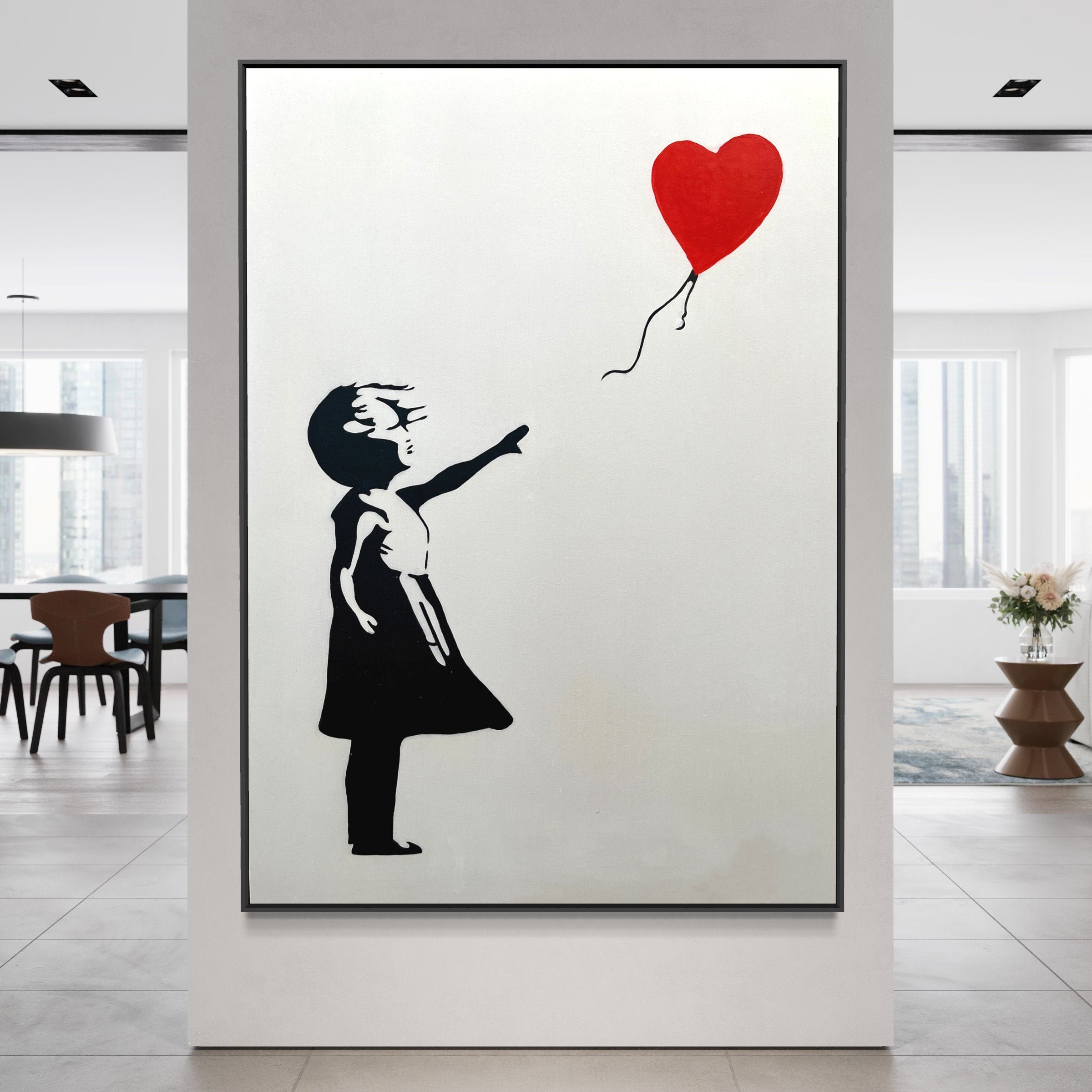 Banksy Balloon Girl - Modern art Painting - Paints Lab