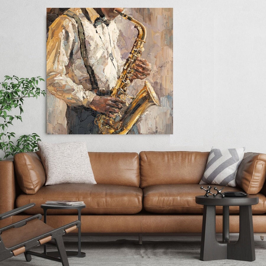 The Sax Man Canvas Wall Art